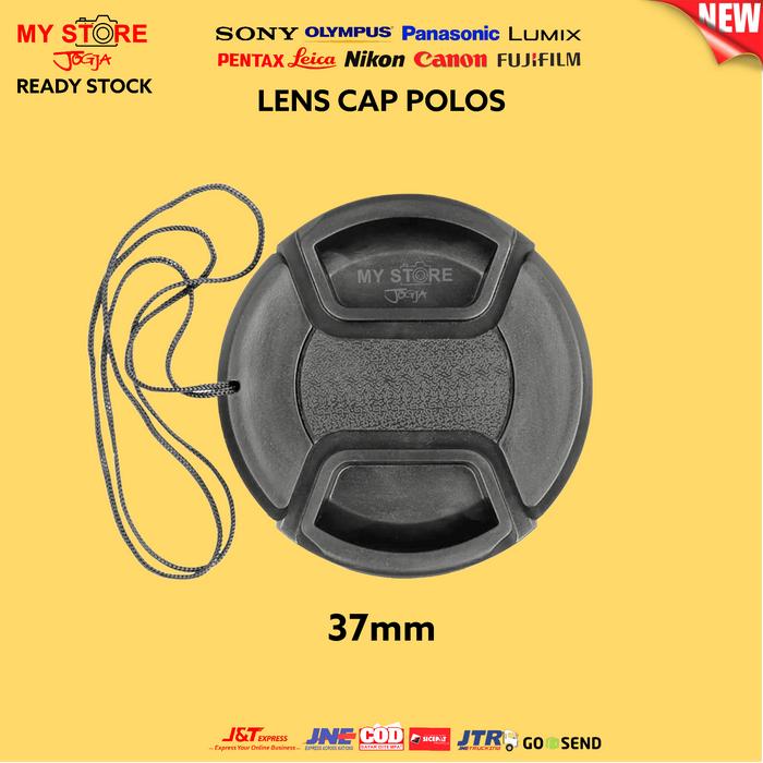 Gambar Lens cap tutup lensa polos 37mm 40.5mm 43mm 46mm 49mm 52mm 55mm 58mm - polos 37mm dari MYSTOREJOGJA undefined Tokopedia