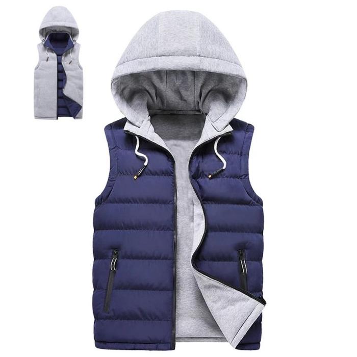 Gambar JAKET ROMPI VEST PRIA TEBAL PREMIUM QUALITY - navy, S dari IKY_FASHION undefined Tokopedia