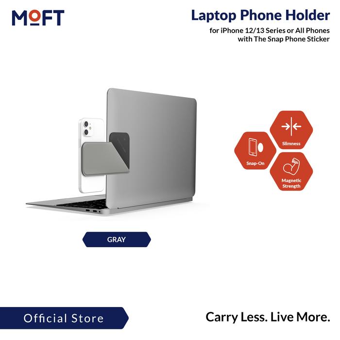 Gambar MOFT Snap Laptop Phone Holder Magsafe for Extend Laptop Phone Screen dari MOFT Indonesia Official undefined Tokopedia