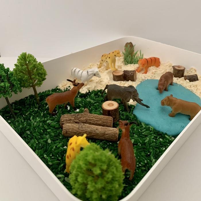 Gambar Zoo Sensory Box | Paket Sensory Play Zoo | Mainan Edukasi - Without Tray dari Heylittledreamer undefined Tokopedia