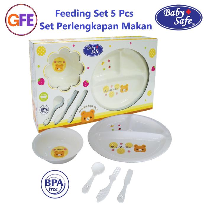 Gambar Baby Safe Set Perlengkapan Makan Bayi Multi-Function Feeding Set 5pcs dari Graha FE undefined Tokopedia
