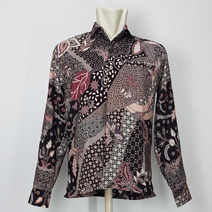 Gambar kemeja batik pria lengan panjang 02 - semipola pink, S dari putricinta undefined Tokopedia