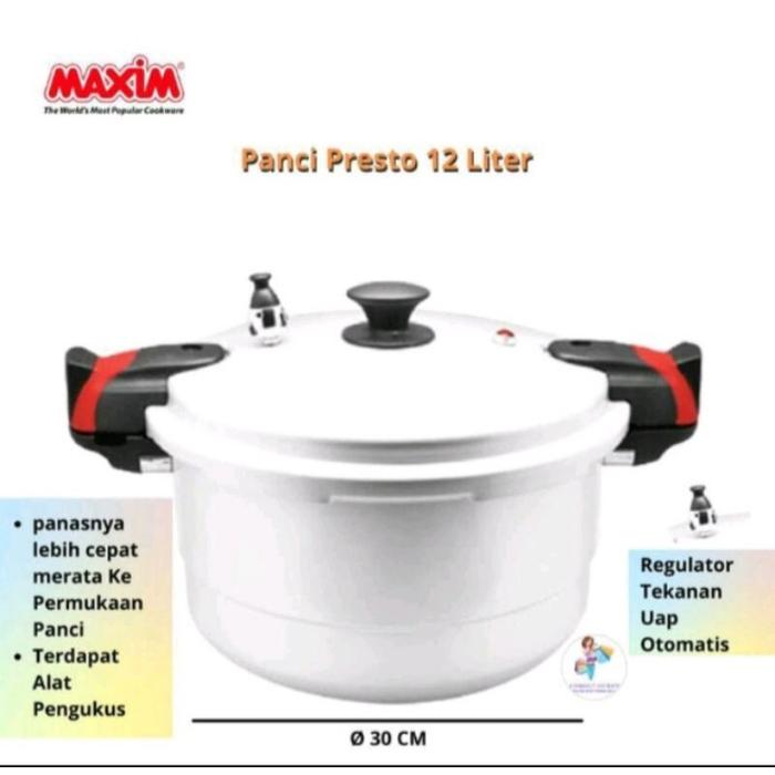 Gambar Maxim Presto Cooker 12 Liter 30 Cm dari pusat perabot semarang undefined Tokopedia