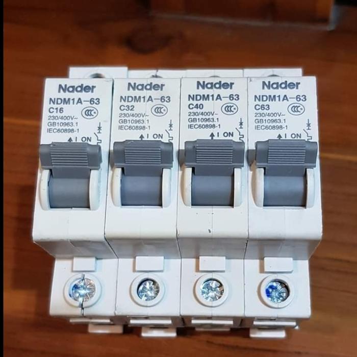 MCB AC/DC Nader NDM1A-63 NDB2-63 1P 16A 32A 40A 63A AC 220Vs DC 80VDC - 63A
