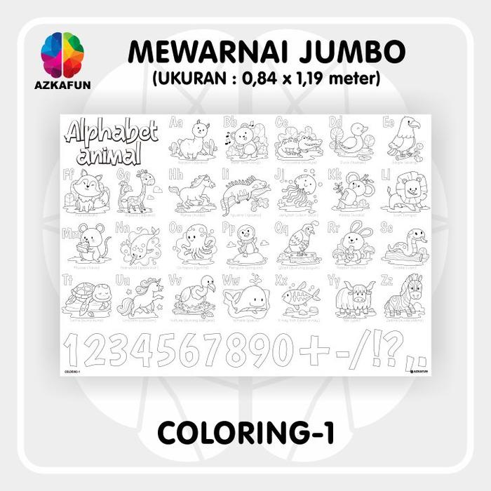 Gambar Best Seller Kertas Mewarnai Jumbo - mewarnai besar - Giant Coloring - COLORING-1 dari AZKAFUN undefined Tokopedia