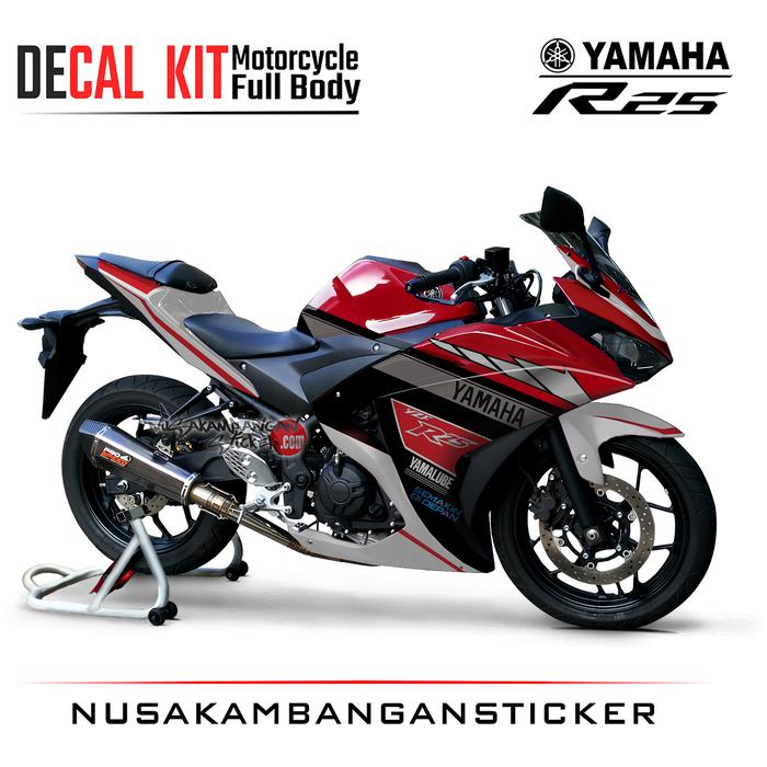 Jual Stiker Yamaha R25 Spesial Livery R1M Merah - Graftac, Soft Doft ...