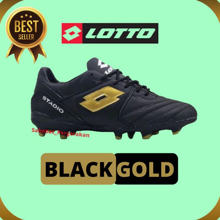 Gambar Sepatu Bola Kulit Sapi Asli Sol Sudah jahitan Keliling Gratis Kaoskaki - BLACK GOLD, 41 dari Berkah sedayanipun undefined Tokopedia