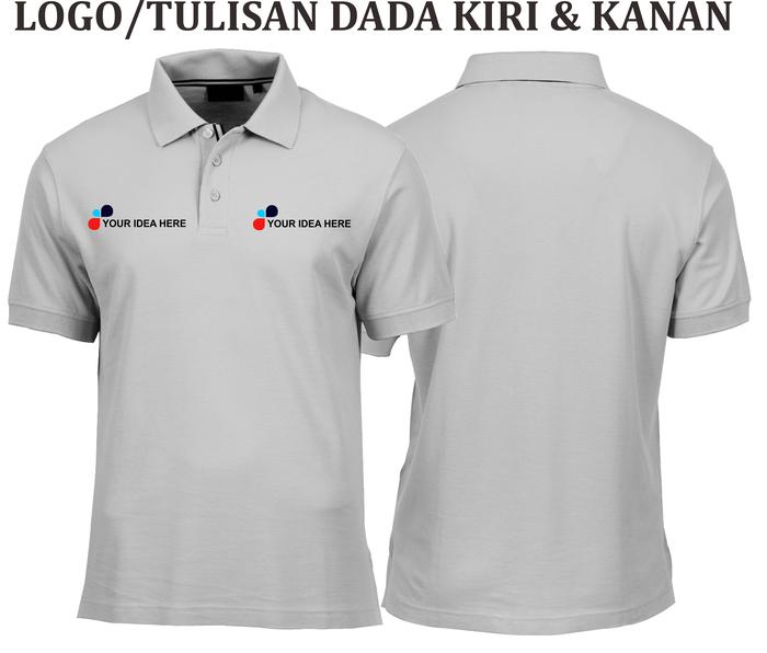 Gambar CUSTOM SABLON POLO SHIRT KAOS KERAH DESAIN LOGO TULISAN BEBAS - Logo Kiri,Kanan, L dari DECXTER undefined Tokopedia