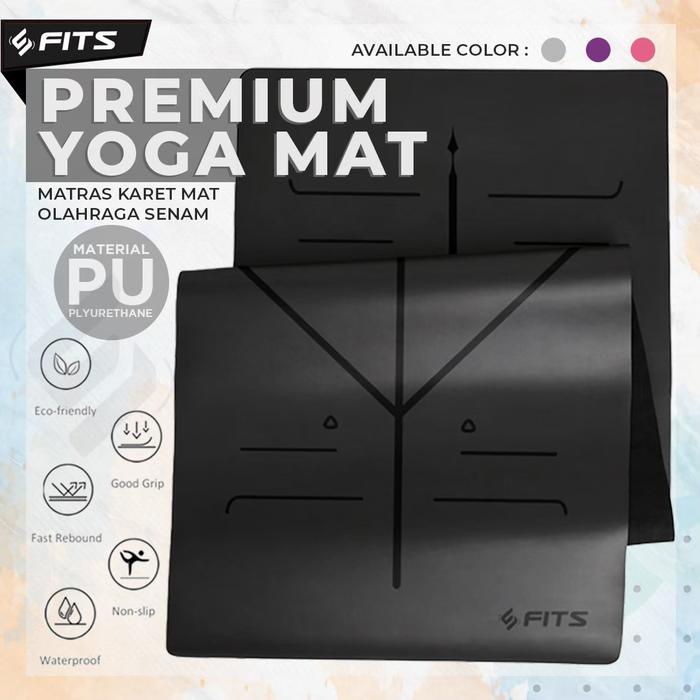 Gambar SFIDN FITS Matras / Mat Yoga Premium / Matras Karet Mat Olahraga Senam - Hitam, 182cm x 68cm dari SFIDN FITS Shop undefined Tokopedia
