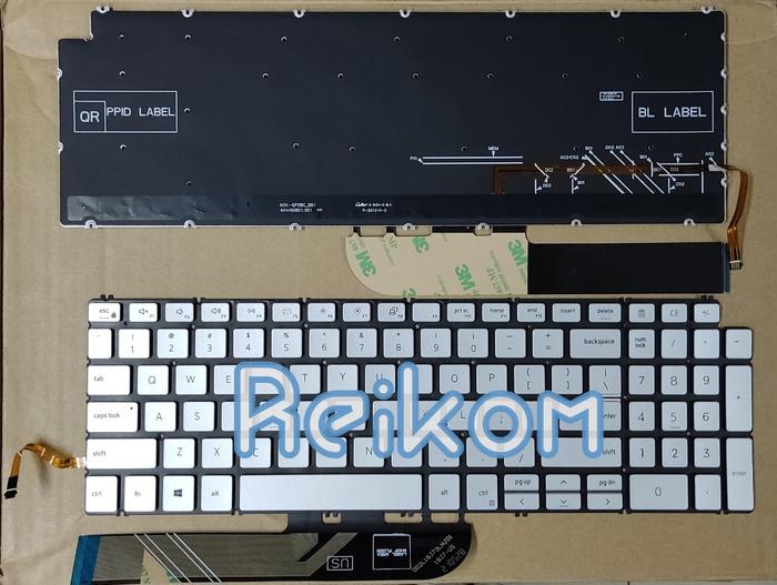 Gambar Keyboard untuk Dell tipe Inspiron 15 3501 3502 3505 5501 5502 5505 5508 5509 5584 5590 5591 5593 5594 5598 7500 7501 7506 7590 7591 7706 7790 P90f Latitude 3510 Vostro 15 5501 5502 5590 7500 7590 P88f P102f P98f P101f P102f - Silver dg lampu dari Reikom undefined Tokopedia