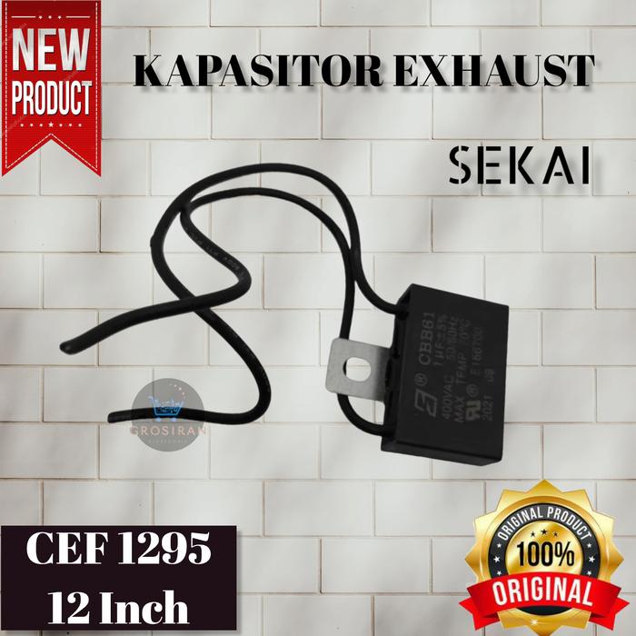 Jual KAPASITOR MESIN MOTOR SEKAI EXHAUST FAN CEILING KIPAS 12in CEF1295
