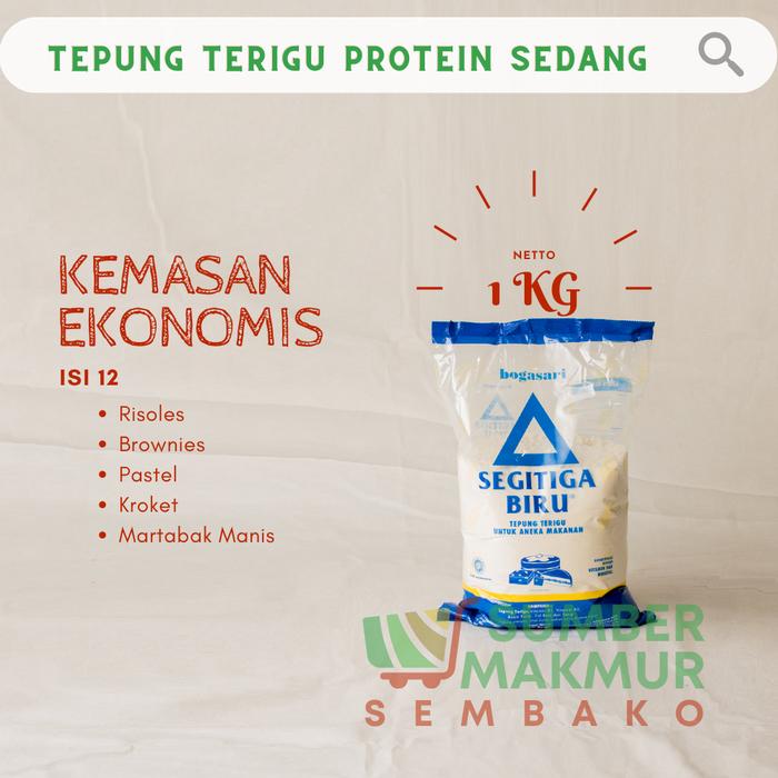 Gambar TEPUNG TERIGU SEGITIGA 1 KG PER DUS [GOJEK / GRAB ONLY] - Ekonomis, Gojek/Grab dari SumberMakmurSembako undefined Tokopedia