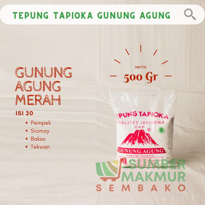 Gambar TEPUNG TAPIOKA CAP GUNUNG AGUNG DUS dari SumberMakmurSembako undefined Tokopedia