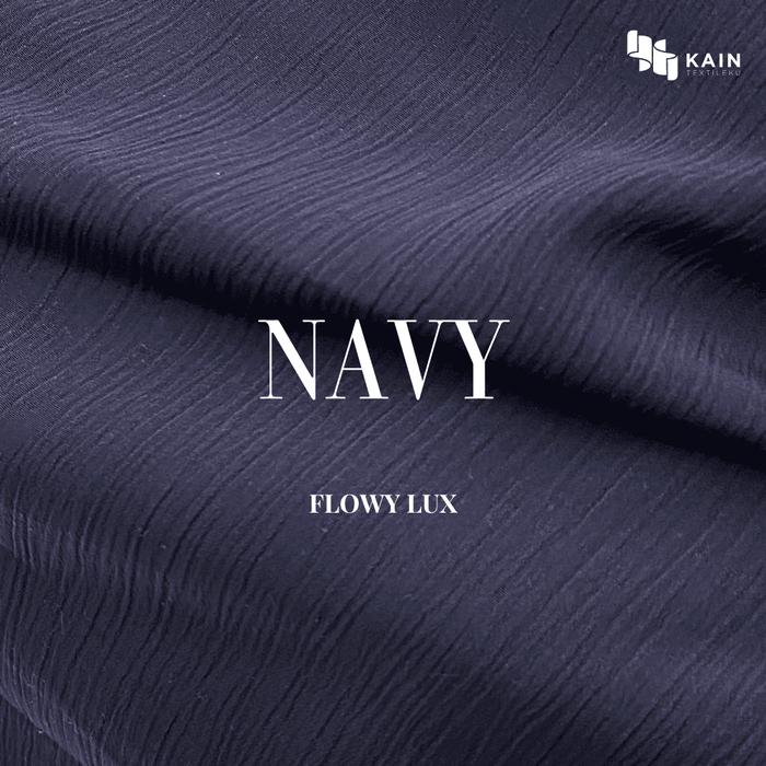 Gambar Bahan Kain Flowy Lux per 0,5 meter - Navy dari Kain Textileku undefined Tokopedia