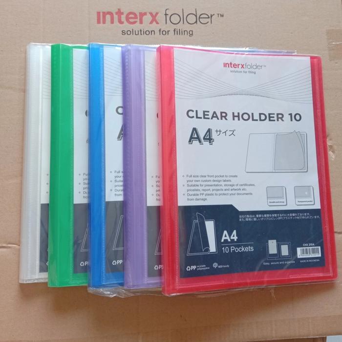 Gambar Clear Holder A4 10 Pocket Inter X / Display Album / Dokumen Keeper dari NusantaraGrosirAtk undefined Tokopedia