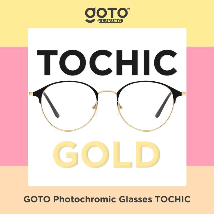 Gambar Goto Tochic Kacamata Photocromic Anti Radiasi Kaca Mata Fashion Korea - Gold dari Goto.Indonesia undefined Tokopedia