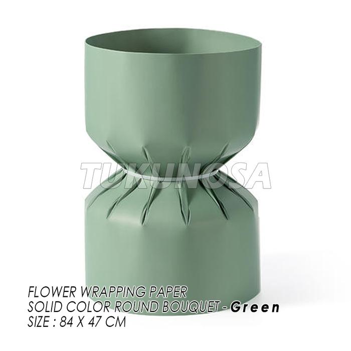 Gambar FLOWER WRAPPING PAPER SOLID COLOR ROUND BOUQUET KERAS BUKET BUNGA - 092 GREEN dari TUKUNOSA undefined Tokopedia