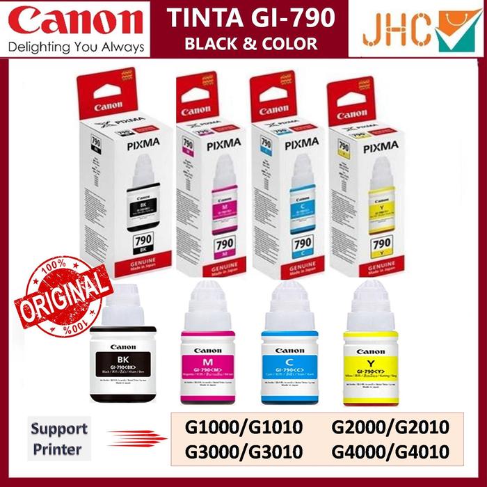 Gambar Canon GI-790 GI790 Tinta Printer G1010 G2010 G3010 G4010 G1000 G2000 - BLACK dari JunHua Computer undefined Tokopedia