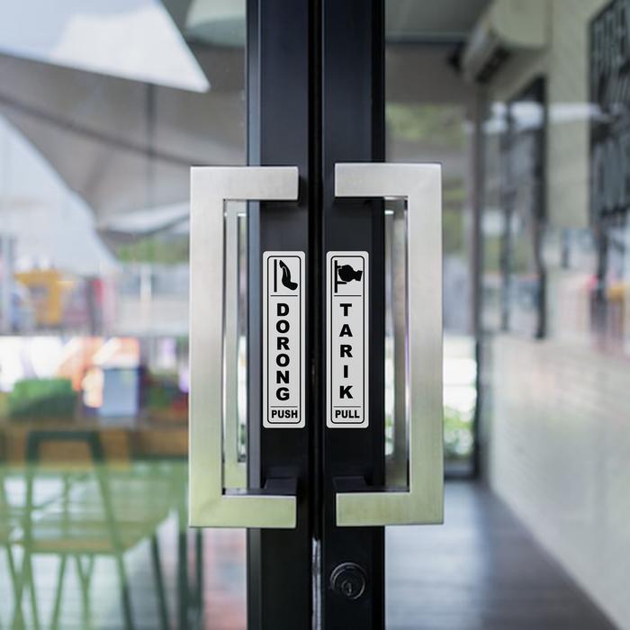 Gambar Stiker pintu | Stiker Petunjuk Buka Pintu | Stiker Dorong Tarik | - R1 dari Royal Print_NEW undefined Tokopedia