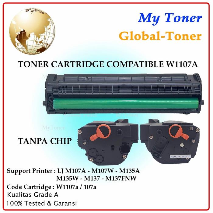 Gambar Cartridge Toner compatible 107a 105a 106A 103a 103w 106w m135 w1107a - Tanpa Chip dari MyToner undefined Tokopedia