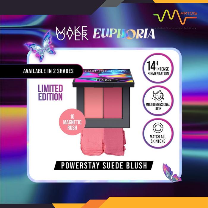 Gambar NEW Limited Edition MAKE OVER Powerstay Suede Blush Euphoria - Inferno Crush dari Martois undefined 5 Tokopedia