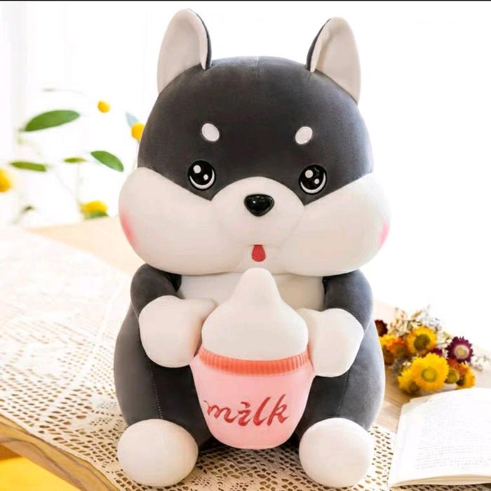 Gambar Boneka Anjing Dog Husky Mimi Susu Import Lucu. dari Hokie168 undefined Tokopedia