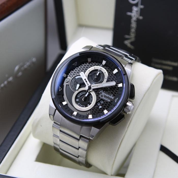 Gambar [ ORIGINAL ] Jam Tangan Pria Alexandre Christie 6618 AC 6618 MC - Silver Black dari TOKOJAMKU_NEW undefined Tokopedia