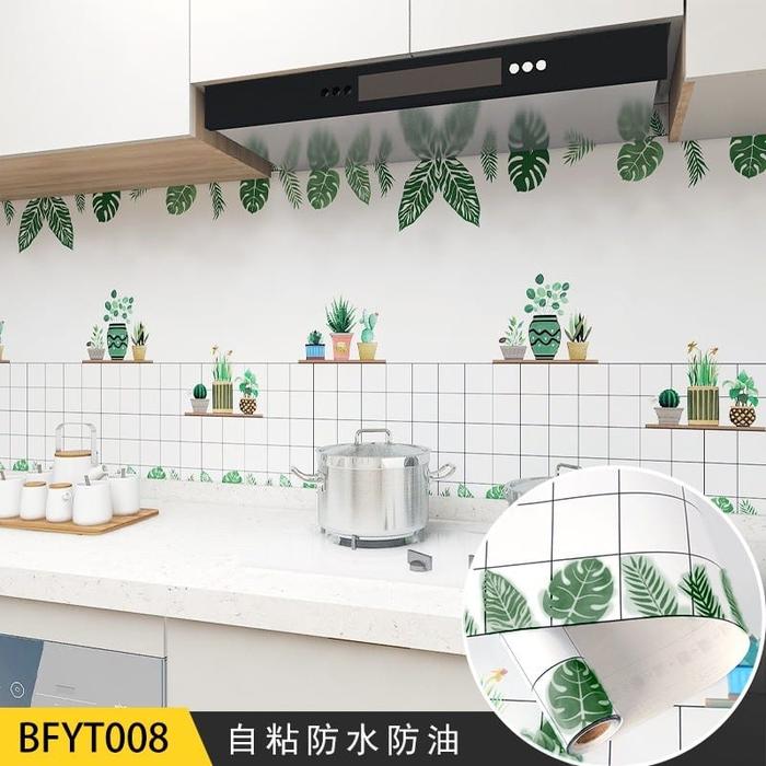 Gambar Wallpaper Sticker Dapur HIgh Quality 60 cm × 3 meter - Pot Kotak dari AlmiraID Makassar undefined Tokopedia