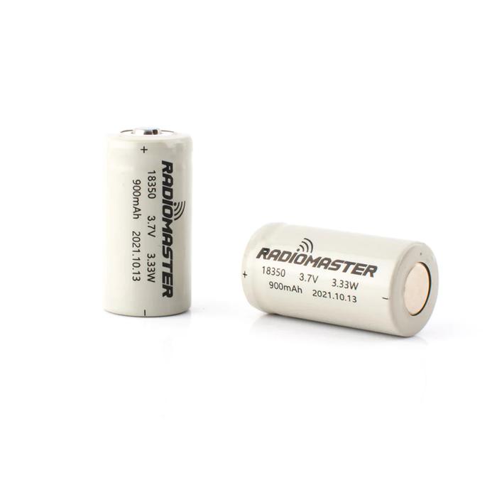 OMPHOBBY Lot De 2 Batteries Li-ION 18350 900mAh 3.7V - Remplacement Contrôleur Radio Zorro