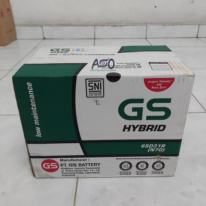 Jual Aki 70A 70 Ampere N70 65D31R GS Astra Hybrid - Jakarta Barat