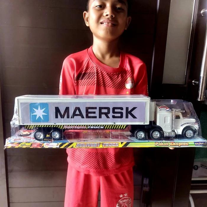 Gambar mainan truk kontainer - mobil trailer anak edukatif - truck edukasi - Putih dari Suka-Suka Project undefined Tokopedia