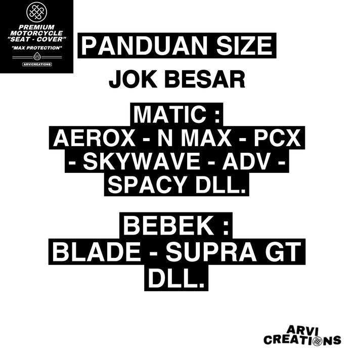 Gambar Cover seat / cover jok motor universal arvi Max Protection - JOK BESAR dari Arvicreations undefined Tokopedia