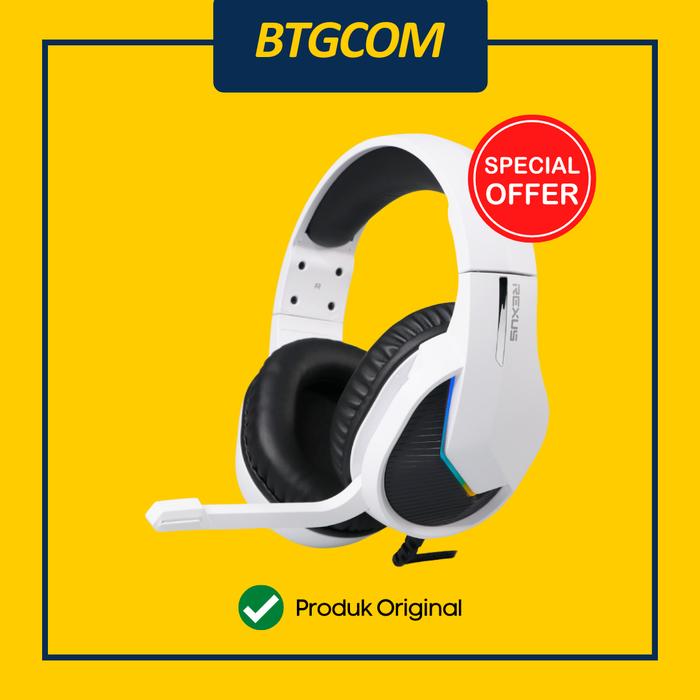 Gambar REXUS VONIX F80/F-80 RGB GAMING HEADSET HEADPHONE - Putih dari btgcom undefined Tokopedia