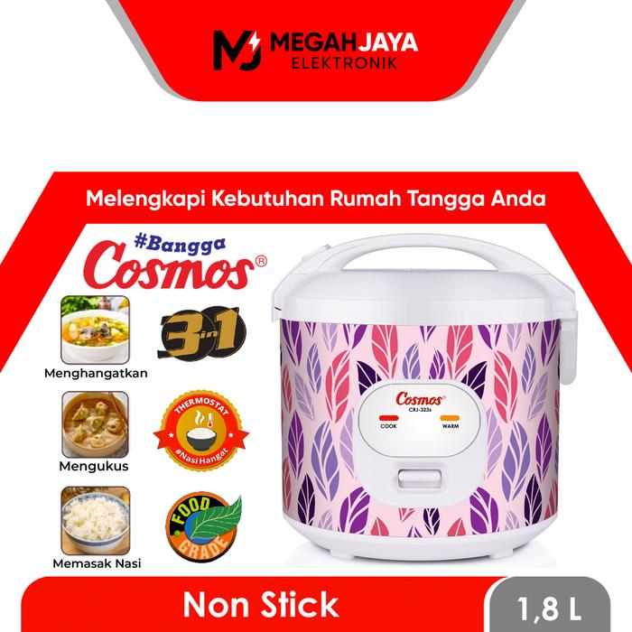 Gambar COSMOS RICE COOKER / MAGIC COM CRJ 323S / CRJ-323S (1,8 L) - Ungu dari MEGAH JAYA ELEKTRONIK undefined Tokopedia