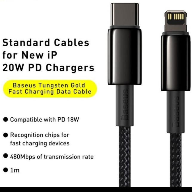 Baseus Tungsten Gold Fast Data Cable Type-C to iPhone PD 20W 1M 1M
