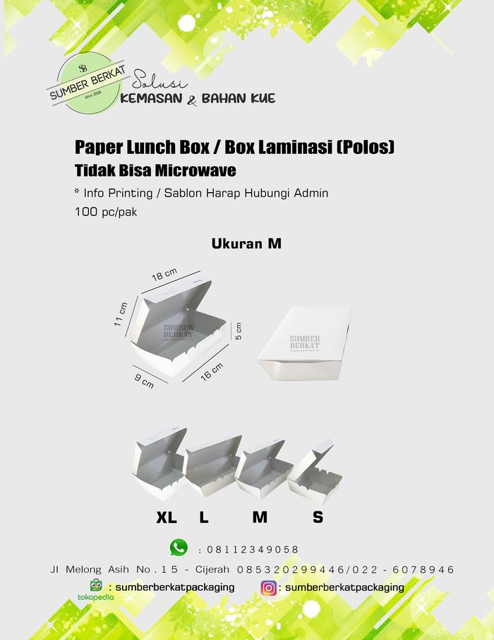 Gambar Paper Lunch Box Duplex M (100 pc) Merk Daun dari Sumber Berkat Packaging undefined Tokopedia