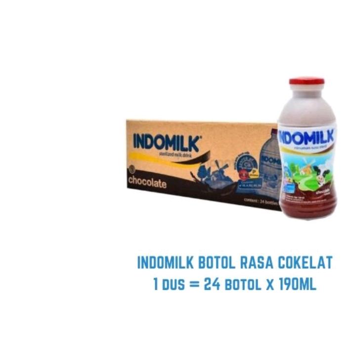 Gambar INDOMILK Susu Steril Cair Cokelat 190 ml (24 botol) dari Nanatsutsurugi undefined Tokopedia