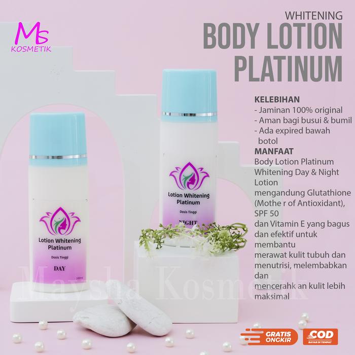 Gambar [ORIGINAL] Body Lotion Hb Platinum Whitening Pemutih Badan Dosting - SIANG MALAM dari MASKERKUICO undefined Tokopedia