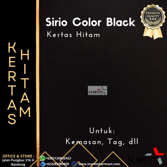 Gambar Kertas Fedrigoni Sirio Color BLACK - 80 gr dari Starlite Paper & Cards undefined Tokopedia