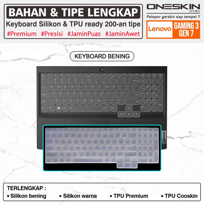 Gambar Pelindung Keyboard Protector Cover Kompatibel untuk Lenovo IdeaPad Gaming 3 3i-15 15ARH7 15IAH7 Tpu Silikon Bening - Keyboard Bening dari Oneskin Store Indonesia undefined Tokopedia