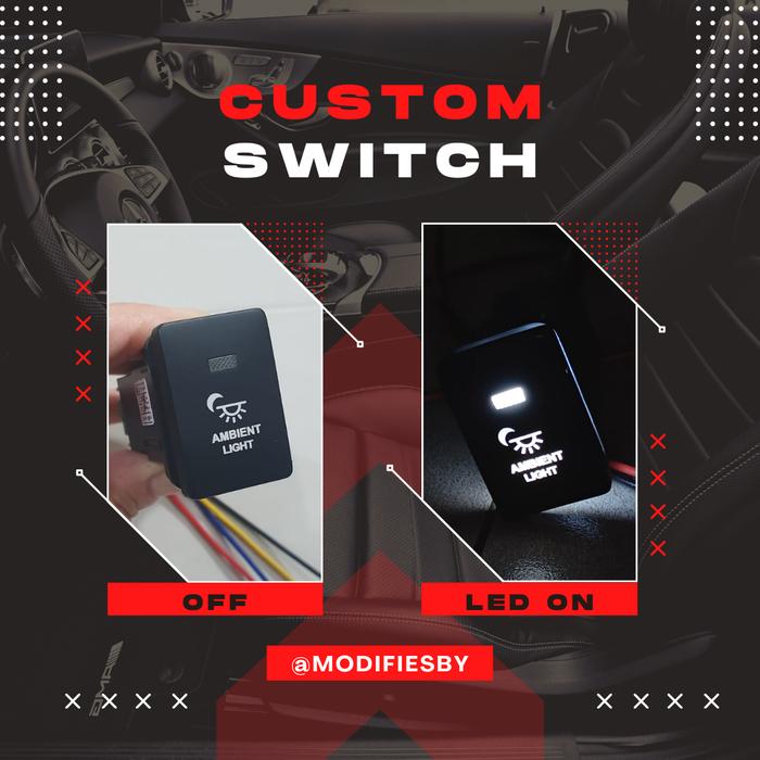 Gambar Toyota Custom Switch Saklar Lampu LED Ambient Light OFF Innova Reborn - AMBIENT LIGHT, Putih dari modifiesby undefined Tokopedia