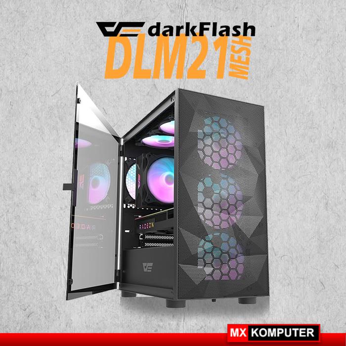 Gambar Casing Aigo darkFlash DLM21 (Mesh) M-ATX Casing PC - Black - Mesh Panel dari MXKomputer_NEW undefined Tokopedia