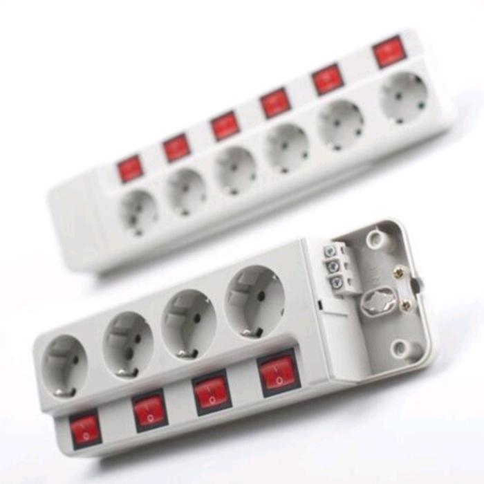 Gambar Stop Kontak Terminal 4/6 Lubang Uticon Saklar On Off Disetiap Lubang - 4 Lubang dari Maju Teknik JKT undefined Tokopedia