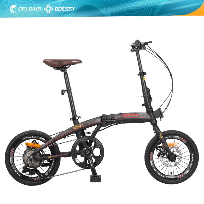 Gambar SEPEDA LIPAT ODESSY ROOSTER UKURAN 16 Inch FRAME ALLOY - 8SPEED - Hitam, ROOSTER 8SP dari celciusodessy.bike undefined Tokopedia