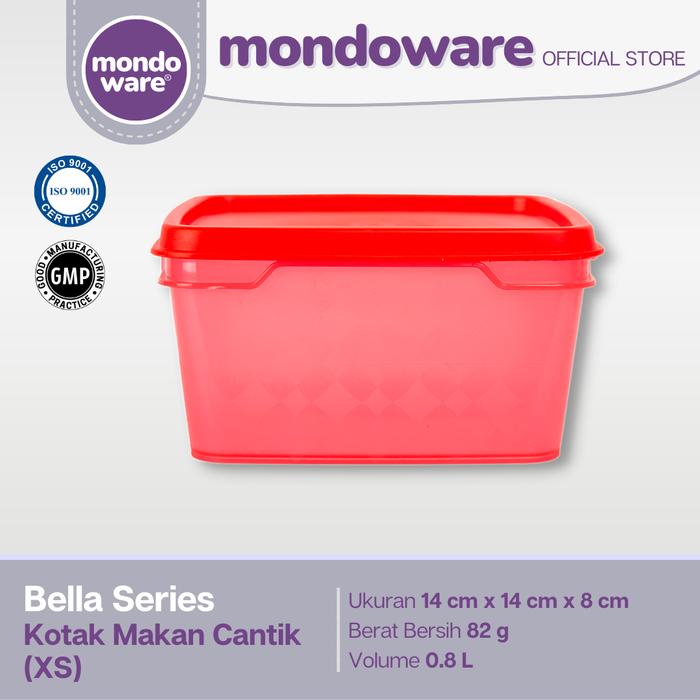 Gambar Kotak Makan Cantik - Food Container - XS - Bella Series (Mondoware) - Merah, 1 dari Mondoware Plastics undefined Tokopedia