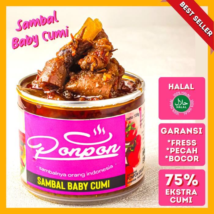 Gambar SAMBAL BABY CUMI PEDAS Saus Sambel Rumah Asli Makanan Siap Saji Ponpon - Baby Cumi dari Sambal Ponpon Official undefined Tokopedia