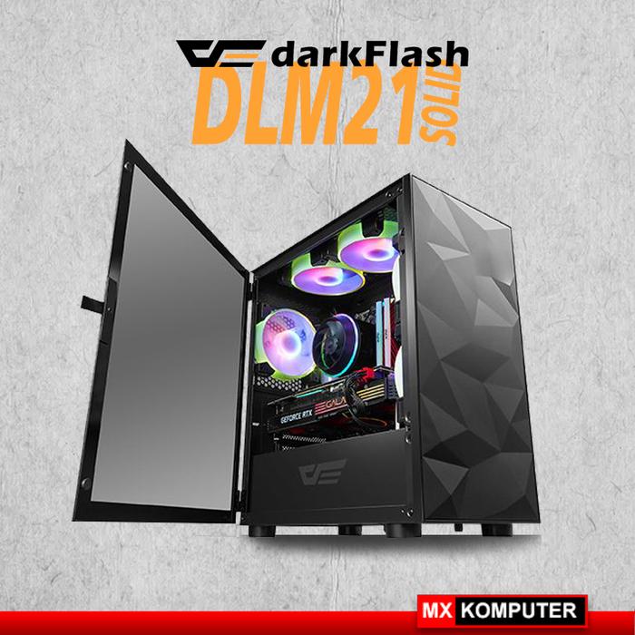 Gambar Casing Aigo darkFlash DLM21 (Mesh) M-ATX Casing PC - Black - Solid Panel dari MXKomputer_NEW undefined Tokopedia