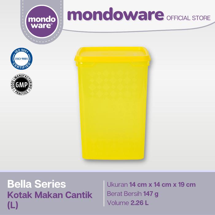 Gambar Kotak Makan Cantik - Food Container - L - Bella Series (Mondoware) - Kuning, 1 dari Mondoware Plastics undefined Tokopedia