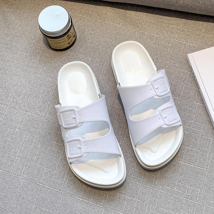 Gambar Sandal Selop Pria Wanita Sendal Jelly Korea Slop Karet Empuk Import - Putih, 40-41 dari OneMMA undefined Tokopedia