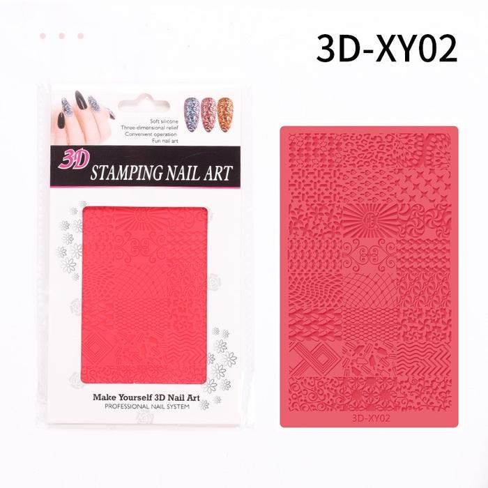 Gambar [NS057] 3D stamping nail art 3D emboss nailart timbul - 3D-XY02 dari Hellogorjes_ undefined Tokopedia